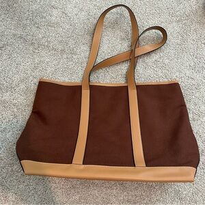 Stoney Clover Lane Brown Canvas Tote GUC